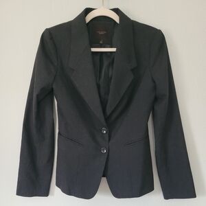 The Limited Charcoal Grey Women's Two-Button Tailored Blazer